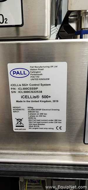 Pall iCellis500 Singe Use Bioreactor