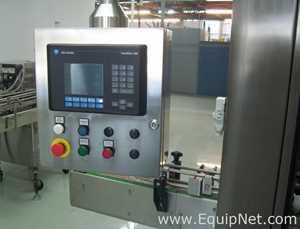 Used Borgo 8 head rotary capper model V8-T with centrifugal bowl and cap elevator