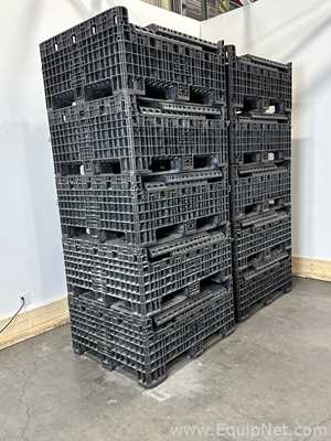 Lot Of 10 Orbis Heavy Duty Collapsible Storage Bins