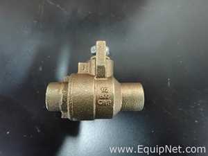 Lot of 5 Nibco S-585-80-LFLX 1/2  Inch Full Port Ball Valves