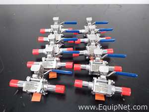 Lot of 10 PBM SIHLD9F-G-04-L 3/4 Inch Ball Valves