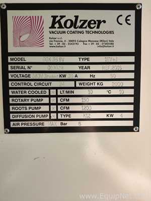Kolzer DGK 36 SV Vacuum Metallizer