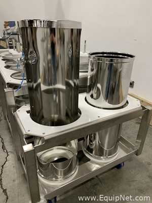 One Lot of Tablet Deduster Parts with Storage - Transfer Cart