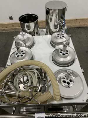 One Lot of Tablet Deduster Parts with Storage - Transfer Cart