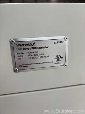 VWR 414004-626 Low-Temp./BOD Incubator