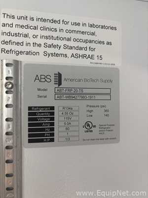 American BioTech Supply ABT-FRP-20-TS Freezer