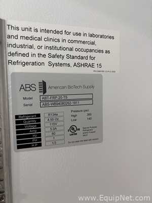 American BioTech Supply ABT-FRP-20-TS Freezer