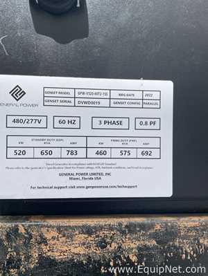 Gerador a Diesel General Power Limited, Inc. GPW-V520-60T2-1SS