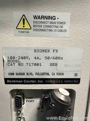 Beckman Coulter Biomek FX Liquid Handler With BioTek ELx405 Select CW Microplate Washer