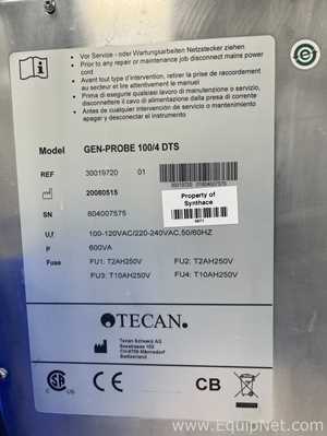 Tecan Freedom Evo Gen-Probe 100/4 DTS Liquid Handler with Plate Hotel and Incubator