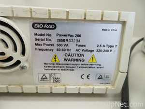 Lot of 2 Bio Rad Power Pac 300 and 200 Electrophoresis Power Supplies