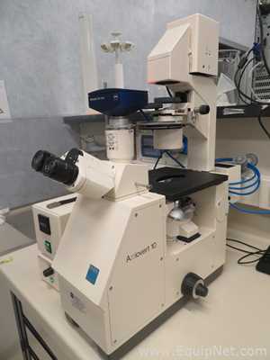 Zeiss Inc. Axiovert 10 Inveted Microscope With Power Supply