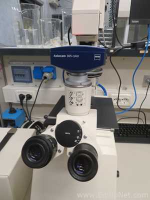 Zeiss Inc. Axiovert 10 Inveted Microscope With Power Supply