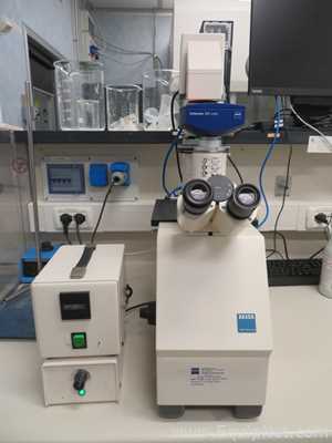 Zeiss Inc. Axiovert 10 Inveted Microscope With Power Supply