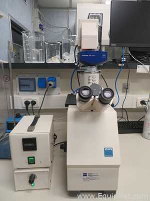 Zeiss Inc. Axiovert 10 Inveted Microscope With Power Supply