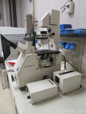 Zeiss Axiovert 35 Inverted Microscope with Zeiss Power Supply