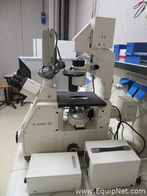 Zeiss Axiovert 35 Inverted Microscope with Zeiss Power Supply