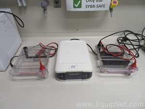 Lot of 2 Biorad Sub-Cell GT Wide Mini Electrophoresis With Biorad Power Ease Power Supply