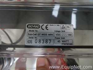 Lot of 2 Biorad Sub-Cell GT Wide Mini Electrophoresis With Biorad Power Ease Power Supply