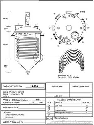 Reactor 4500 Liters Reactor