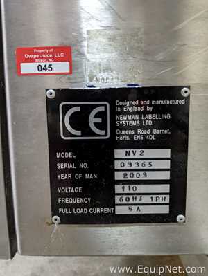 纽曼标签系统公司NV 2贴标签机
