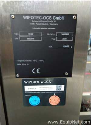 Verificador de Peso Wipotec HC-M/75003615. Sem Uso
