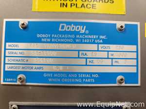 Doboy Packaging Machinery Inc. 741 Tray Former