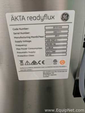 Sistema de ultrafiltración entarimado GE AKTA readyflux. Sin usar