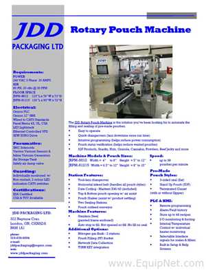 JDD Packaging JRPM-8812 Rotary Premade Pouch Filler with Combination Scale