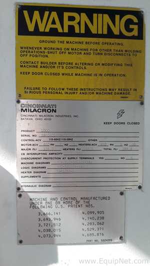Cincinnati Milacron 1000 Injection Molder