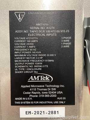 AmTek AMT1010 Sistema De Transmisor De Generador De Infrarrojos/Microondas De Alta Potencia