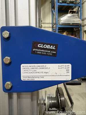 Vestil Manufacturing A-LIFT-S-HP Adjustable Straddle Manual Hand Winch Lift Truck
