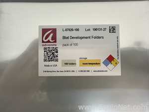 Consumível Advansta L-07020-100 Blot Development Folders 