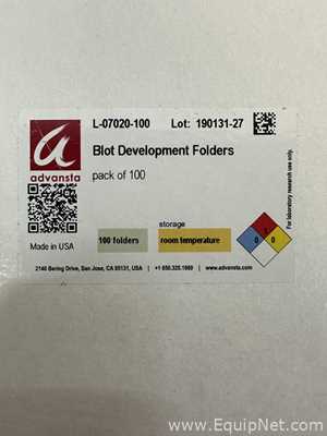 Consumível Advansta L-07020-100 Blot Development Folders 