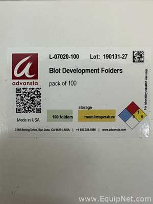 Consumível Advansta L-07020-100 Blot Development Folders 