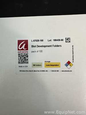 Consumível Advansta L-07020-100 Blot Development Folders 