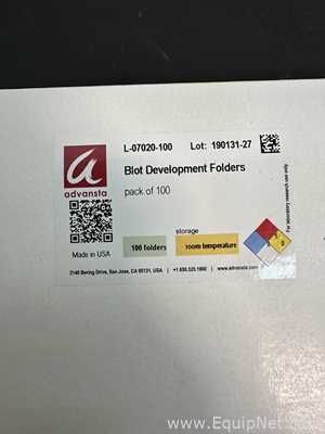 Consumível Advansta L-07020-100 Blot Development Folders 