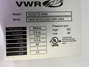 Lot Of 4 VWR HCUCFS-0404 Undercounter Laboratory Refrigerators