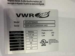 Lote de 4 Congelador VWR HCUCFS-0420