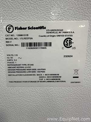 Fisher Scientific 17LREEFSA Isotemp Laboratory Refrigerator