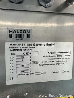 Mettler Toledo Garvens GmbH C3570 Check Weigher