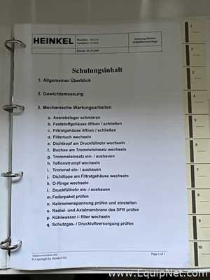 Filtro Inversos HT/GMP Heinkel HF 600.1