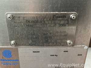 Secador Rotativo a Vácuo aço inox Italvacuum RBG55.  60 Litros