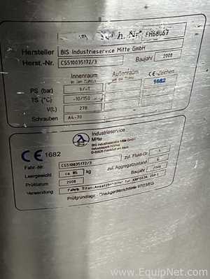 Recipiente de pressão BIS Industrieservice Mitte GmbH .  278 Litros