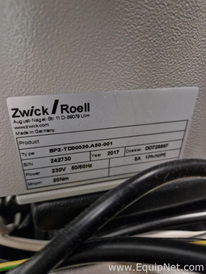 Zwick Roell BP2-TD00020A50-001 ZWICKILINE Testing Machine