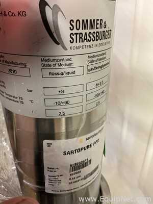 Sommer and Strassburger Filtra Line Stainless Steel Cartridge Filter Housing