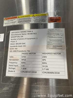 HB Metal Manufacturing Insulated Stainless Steel Mixing Tank With Dual Agitation