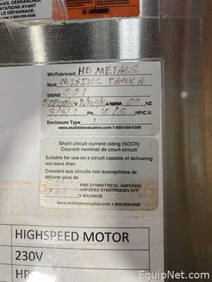 HB Metal Manufacturing Insulated Stainless Steel Mixing Tank With Dual Agitation