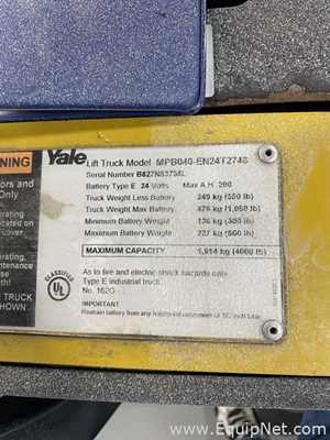 Patín / Transpaletas Yale Requisitos de aire 4000 LBS