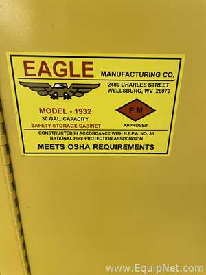 Gabinete de Almacenamiento de Inflamables Eagle  Requisitos de aire 30 GALS
